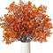 15 Pieces Orange Artificial Flowers Silk Fall Flowers Babys Breath Gypsophila 19.7" for Home Kitchen Decor
